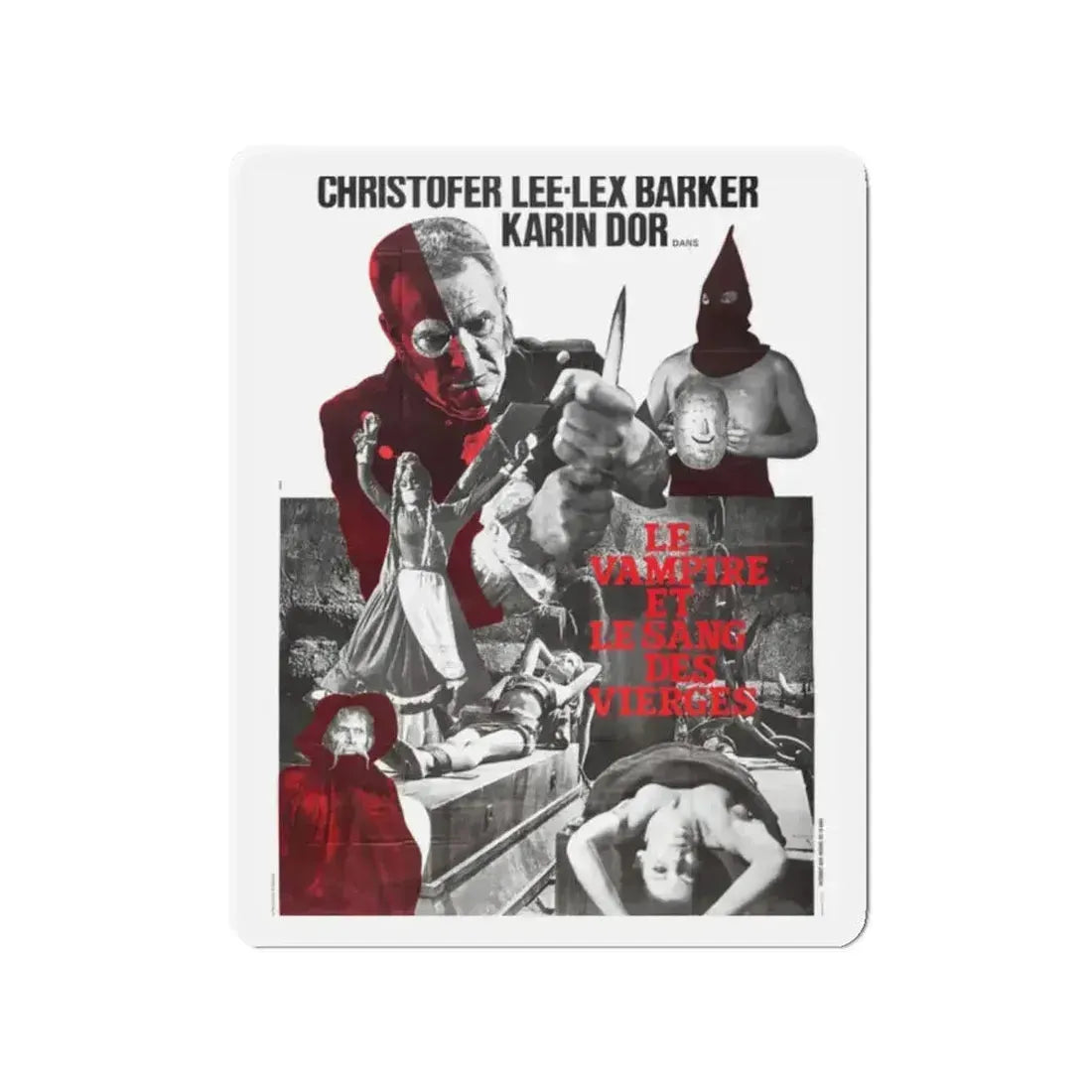CASTLE OF THE WALKING DEAD (THE TORTURE CHAMBER OF DR SADISM, THE SNAKE PIT AND THE PENDULUM, BLOOD DEMON) 1967 Movie Poster - Refrigerator Magnet - The Sticker Space