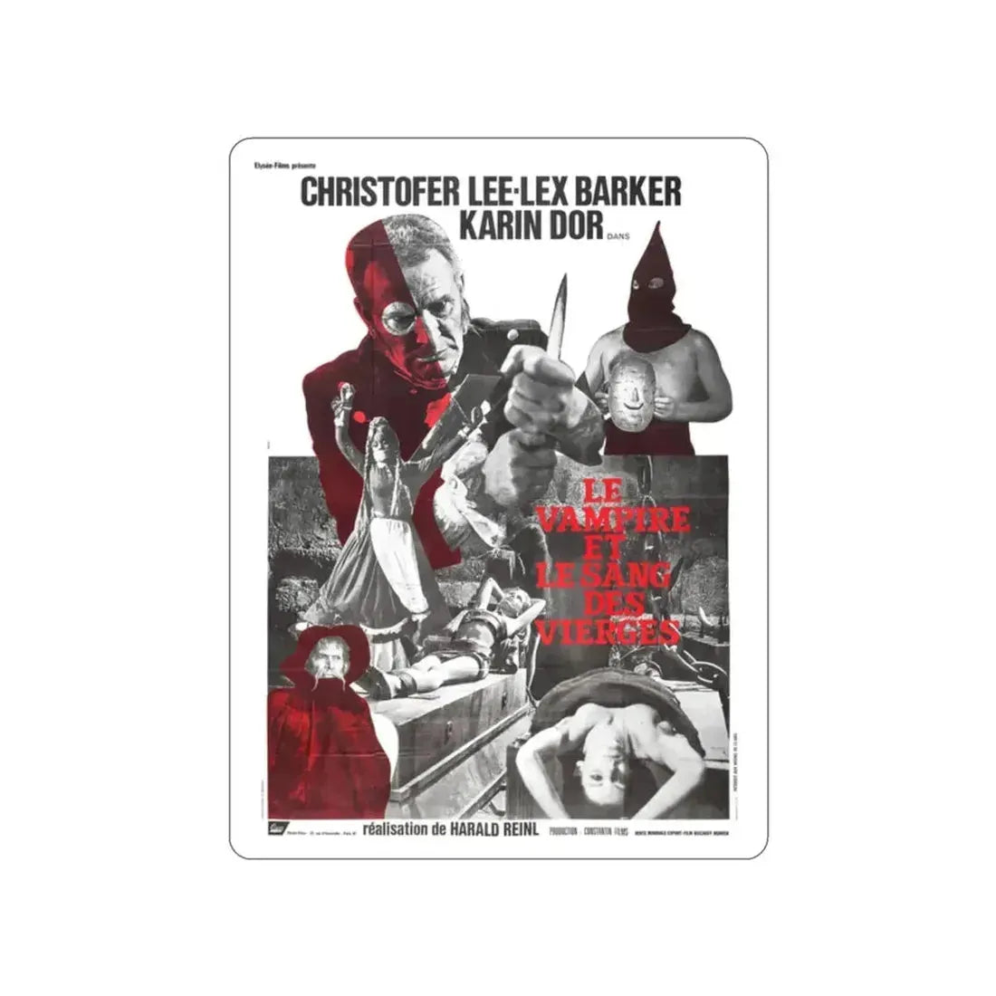 CASTLE OF THE WALKING DEAD (THE TORTURE CHAMBER OF DR SADISM, THE SNAKE PIT AND THE PENDULUM, BLOOD DEMON) 1967 Movie Poster STICKER Vinyl Die-Cut Decal - The Sticker Space