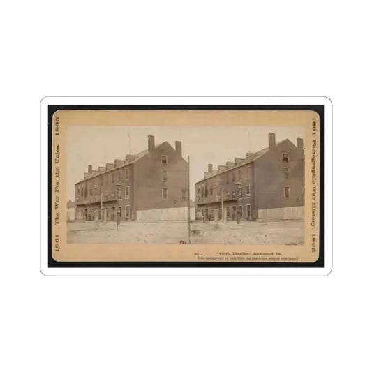 Castle Thunder , Richmond, Va. (U.S. Civil War) STICKER Vinyl Kiss-Cut Decal 2 Inch White - The Sticker Space
