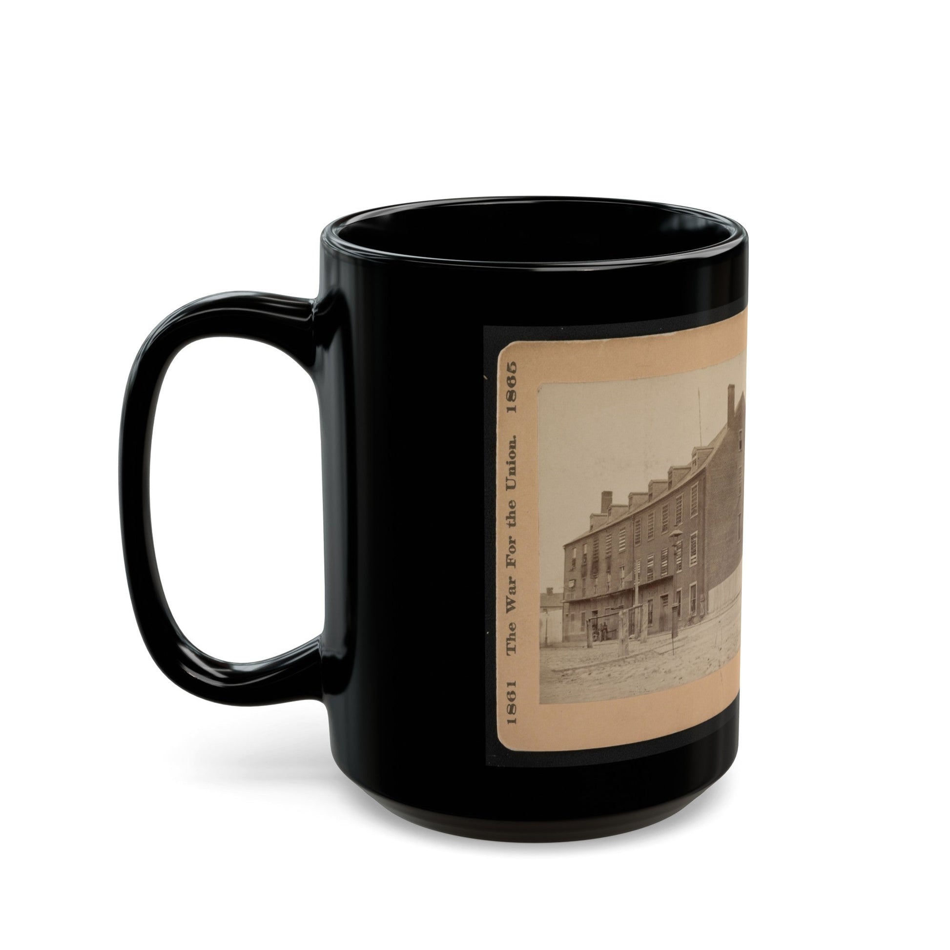 Castle Thunder , Richmond, Va. (U.S. Civil War) Black Coffee Mug-The Sticker Space