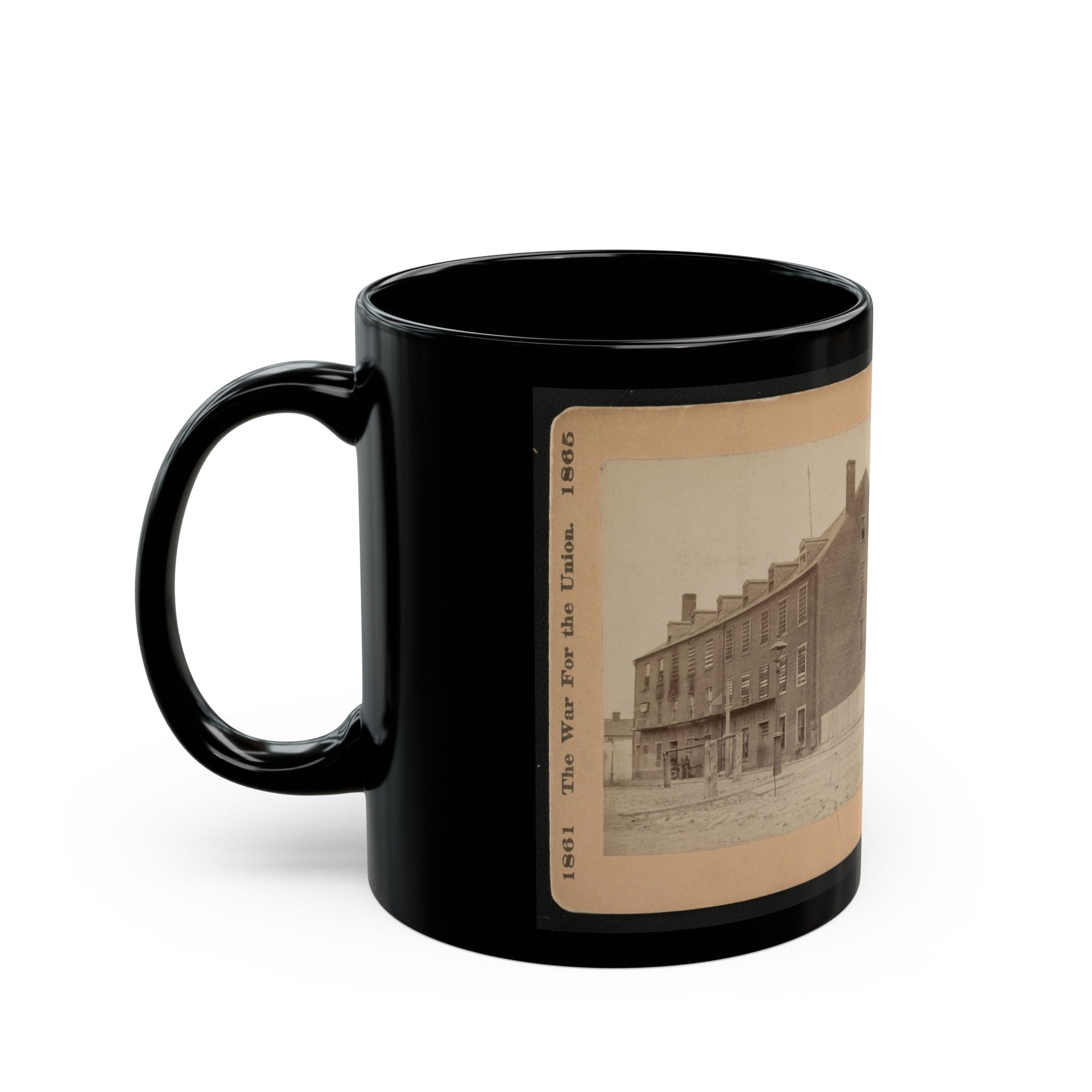 Castle Thunder , Richmond, Va. (U.S. Civil War) Black Coffee Mug-The Sticker Space