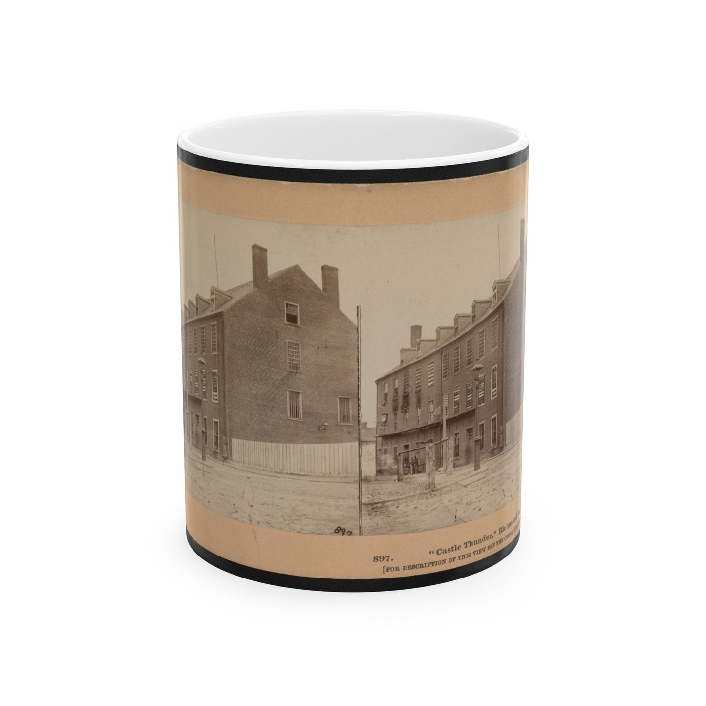 Castle Thunder , Richmond, Va. (U.S. Civil War) White Coffee Mug-11oz-The Sticker Space