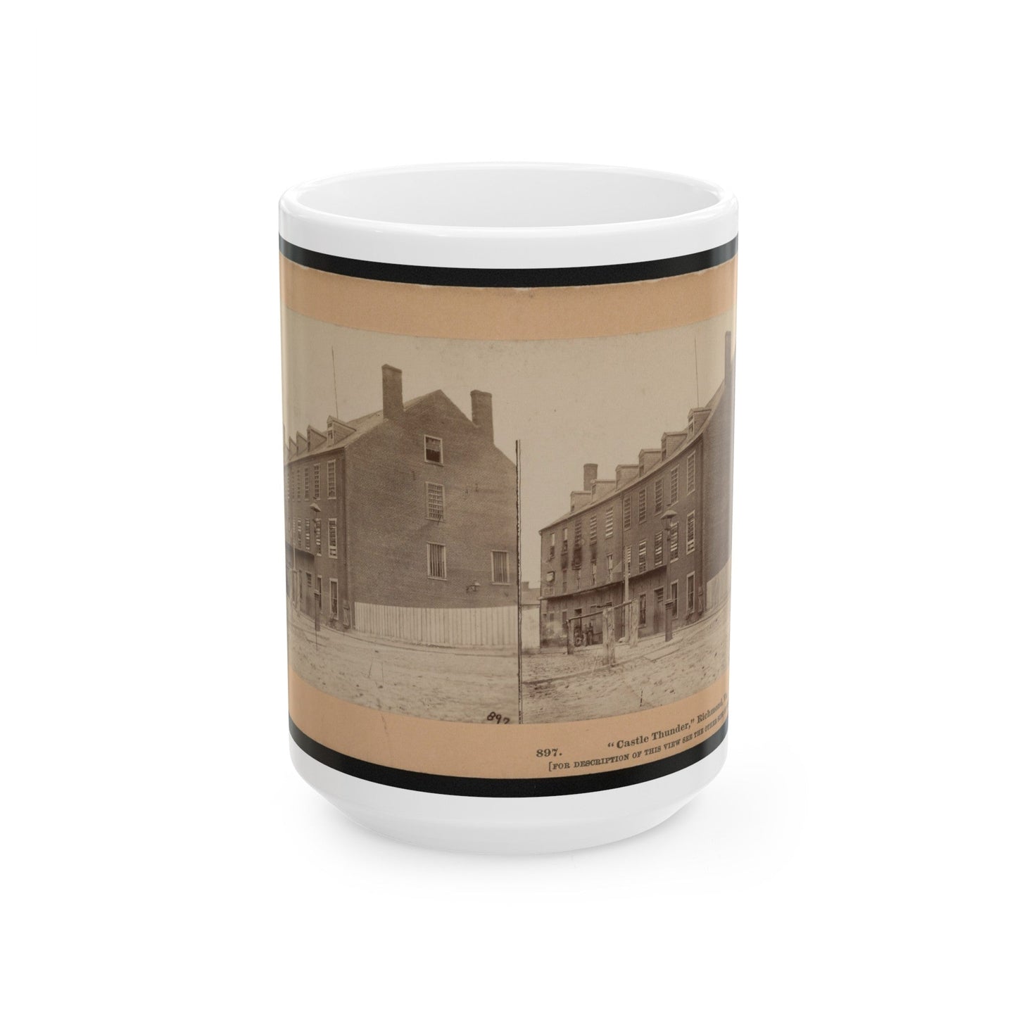 Castle Thunder , Richmond, Va. (U.S. Civil War) White Coffee Mug-15oz-The Sticker Space