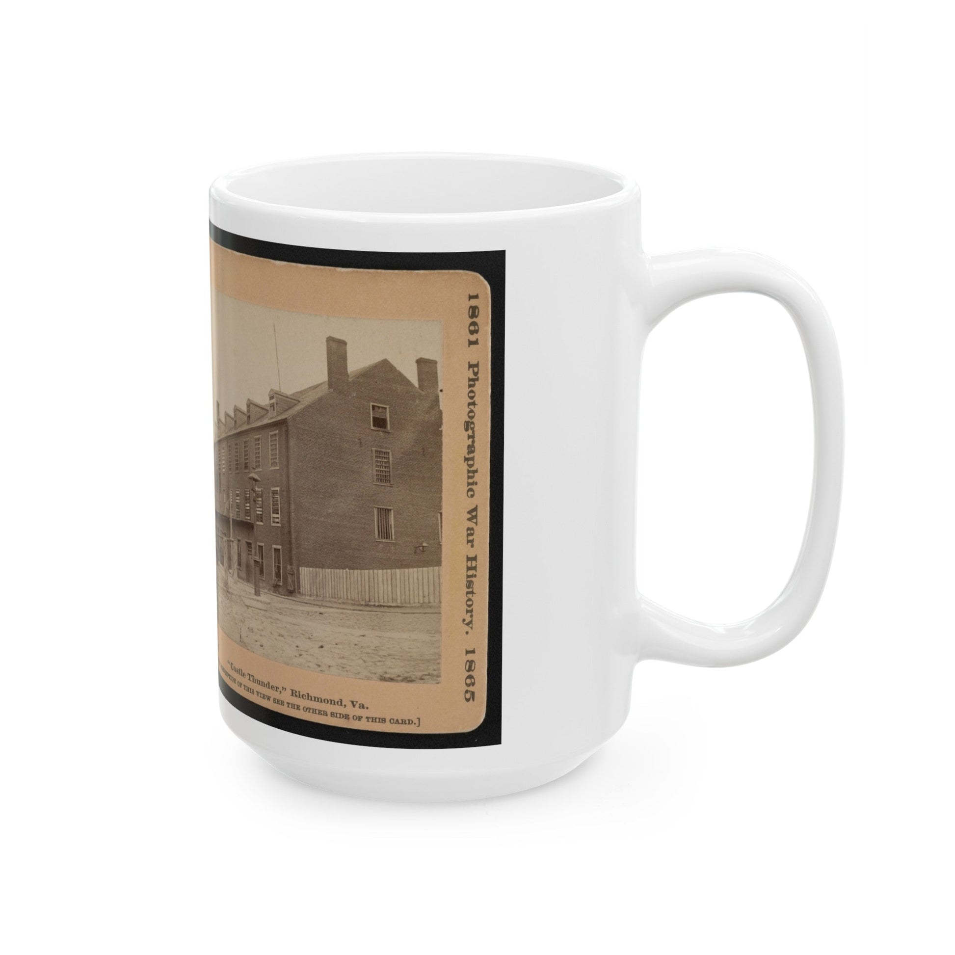 Castle Thunder , Richmond, Va. (U.S. Civil War) White Coffee Mug-The Sticker Space