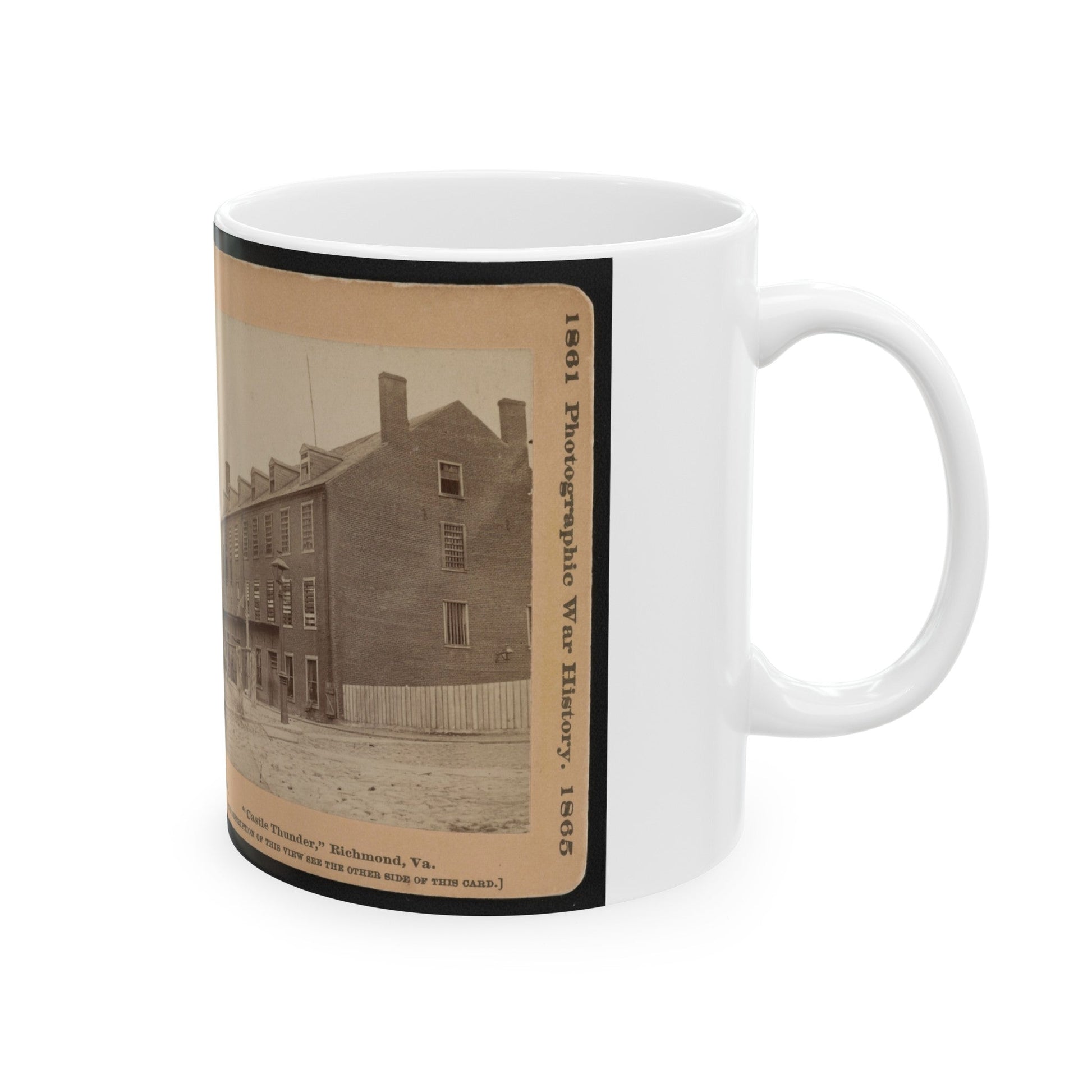 Castle Thunder , Richmond, Va. (U.S. Civil War) White Coffee Mug-The Sticker Space