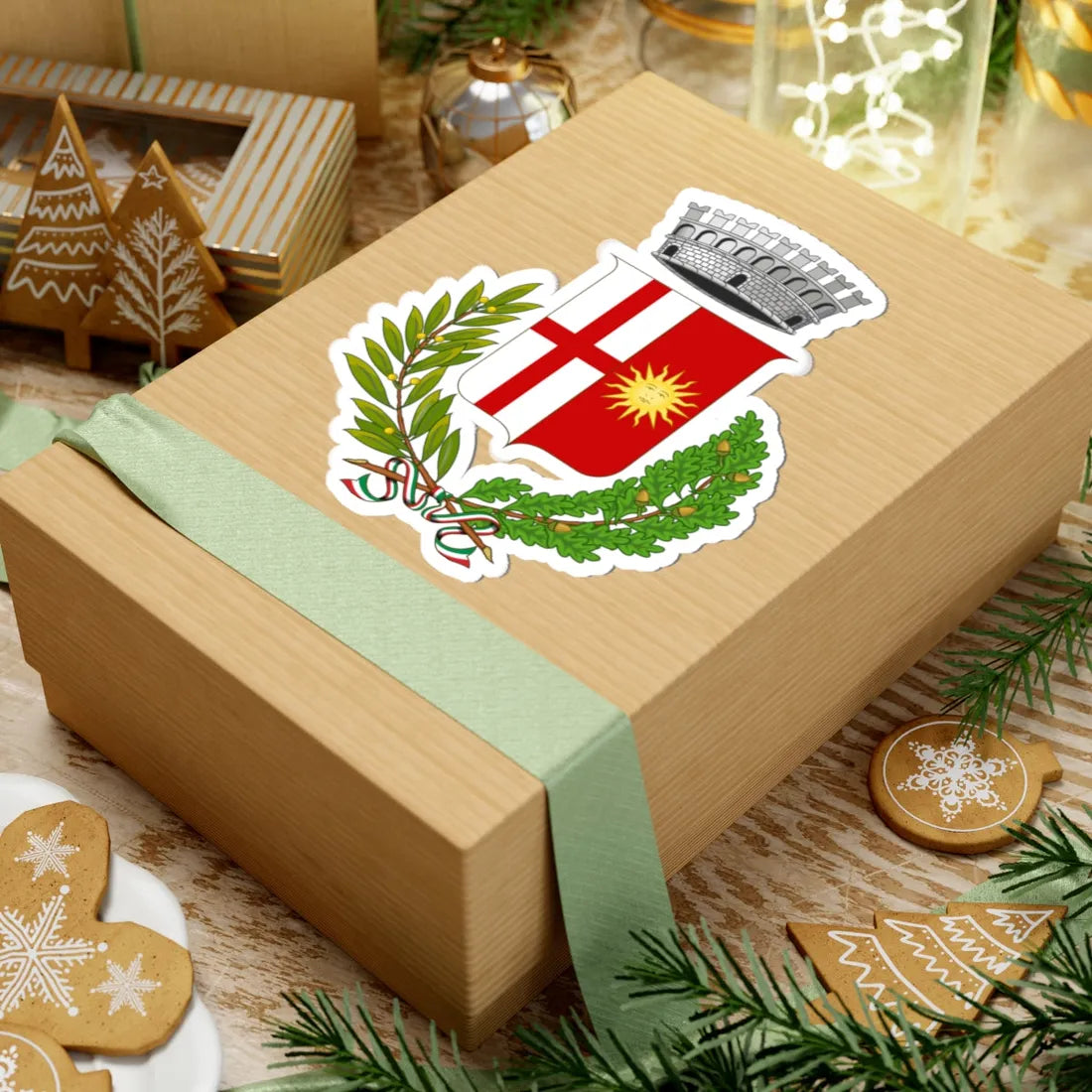 Castrocaro Terme e Terra del Sole-Stemma (Italy) (Coat of Arms) STICKER Vinyl Kiss-Cut Decal - The Sticker Space