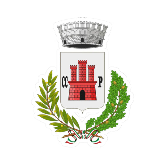 Castrocielo-Stemma (Italy) (Coat of Arms) STICKER Vinyl Kiss-Cut Decal 2 Inch White - The Sticker Space