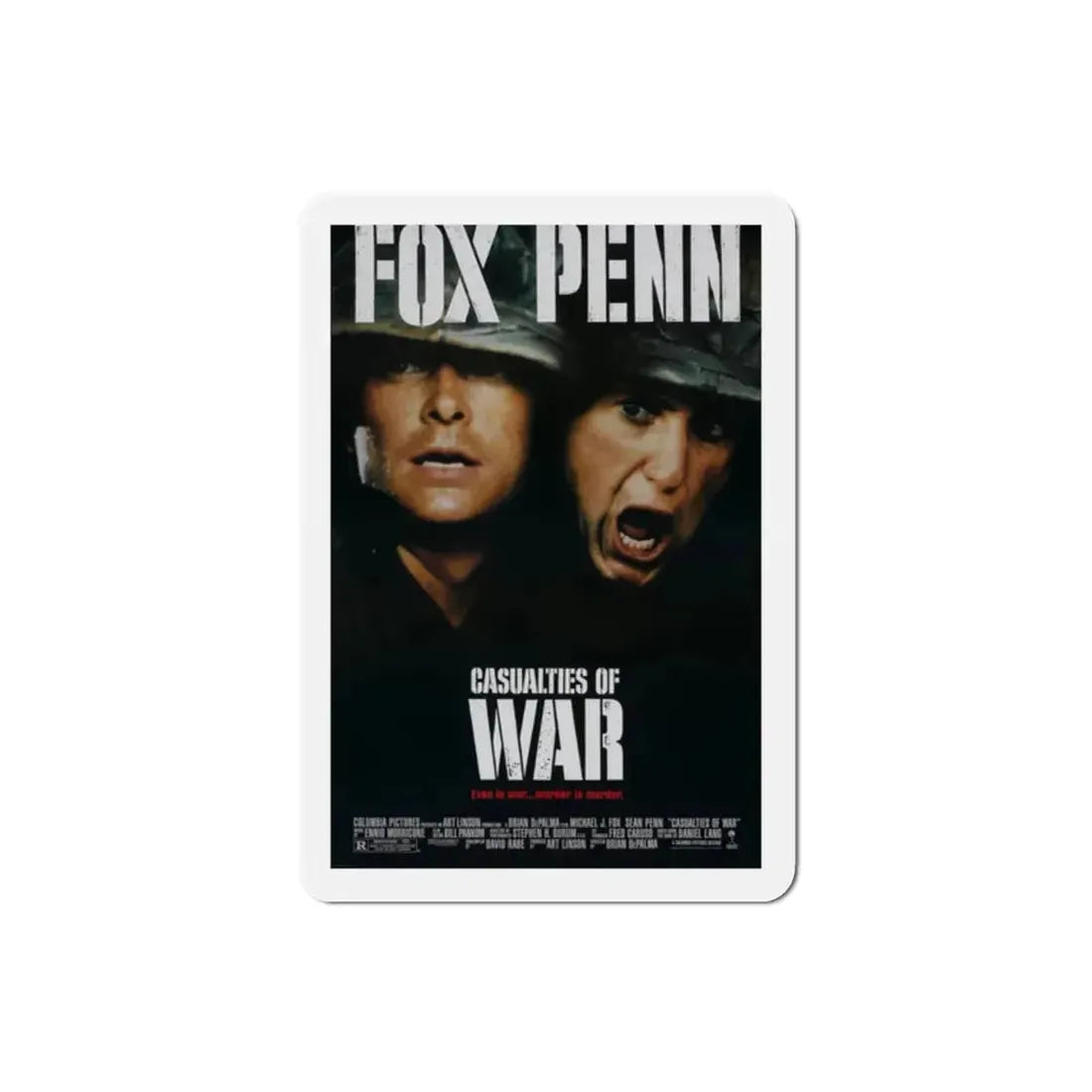 Casualties of War 1989 Movie Poster Refrigerator Magnet 2 Inch - The Sticker Space