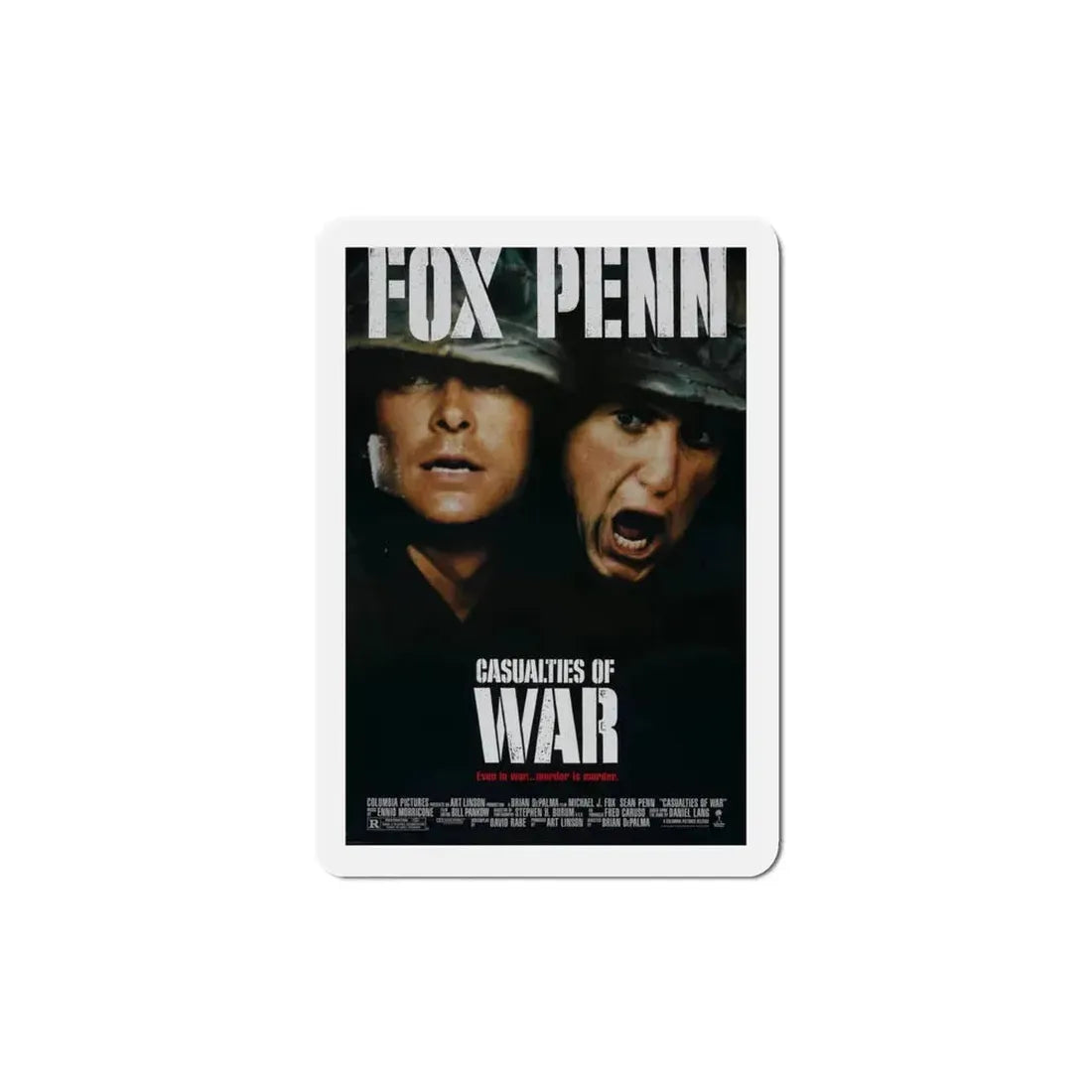 Casualties of War 1989 Movie Poster Refrigerator Magnet 4 Inch - The Sticker Space