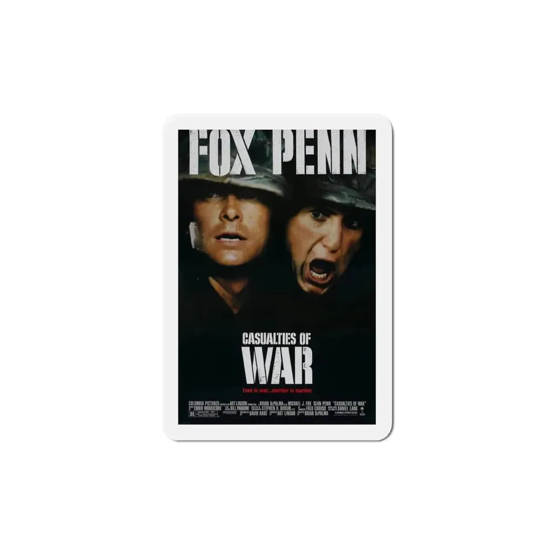Casualties of War 1989 Movie Poster Refrigerator Magnet 6 Inch - The Sticker Space