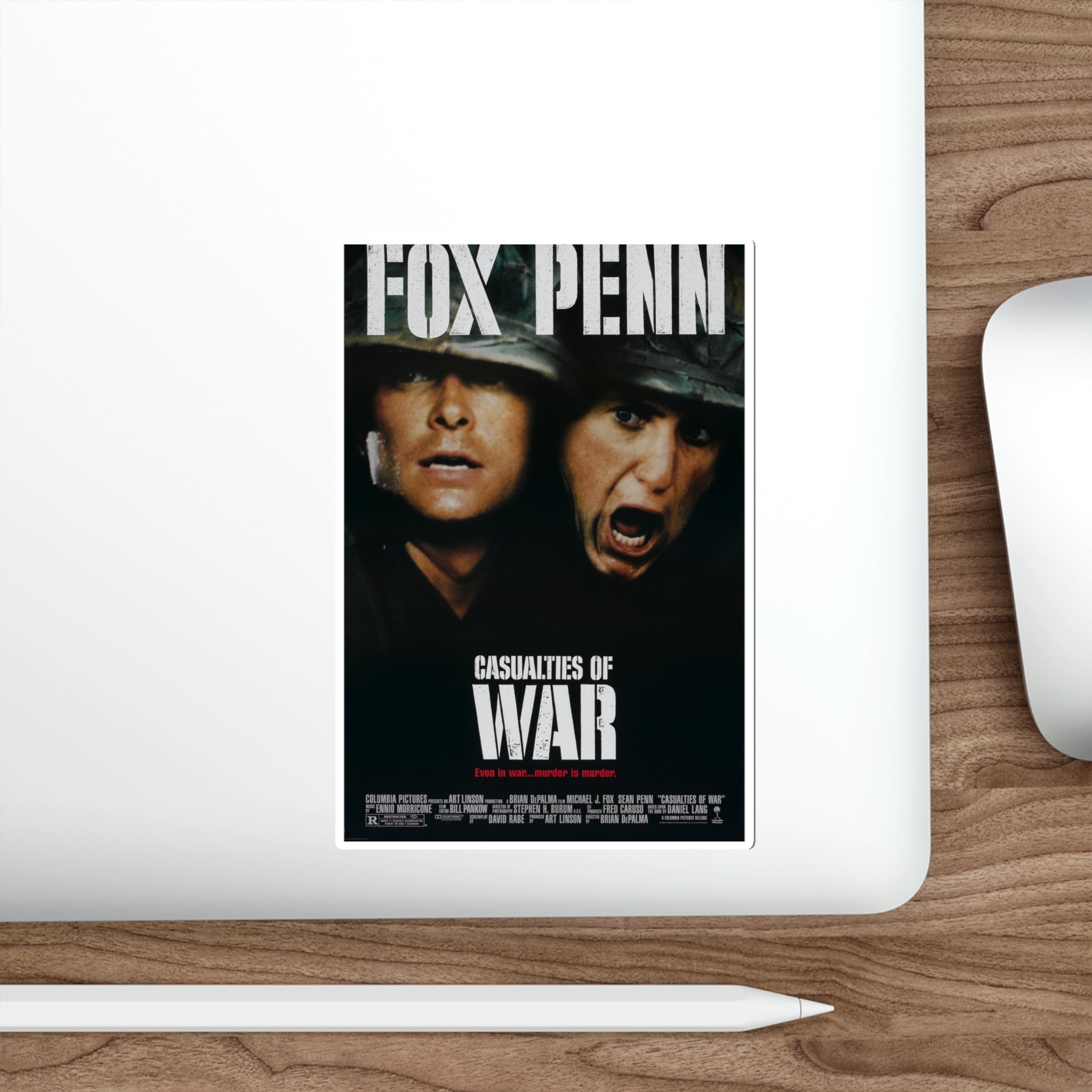 Casualties of War 1989 Movie Poster STICKER Vinyl Die Cut Decal