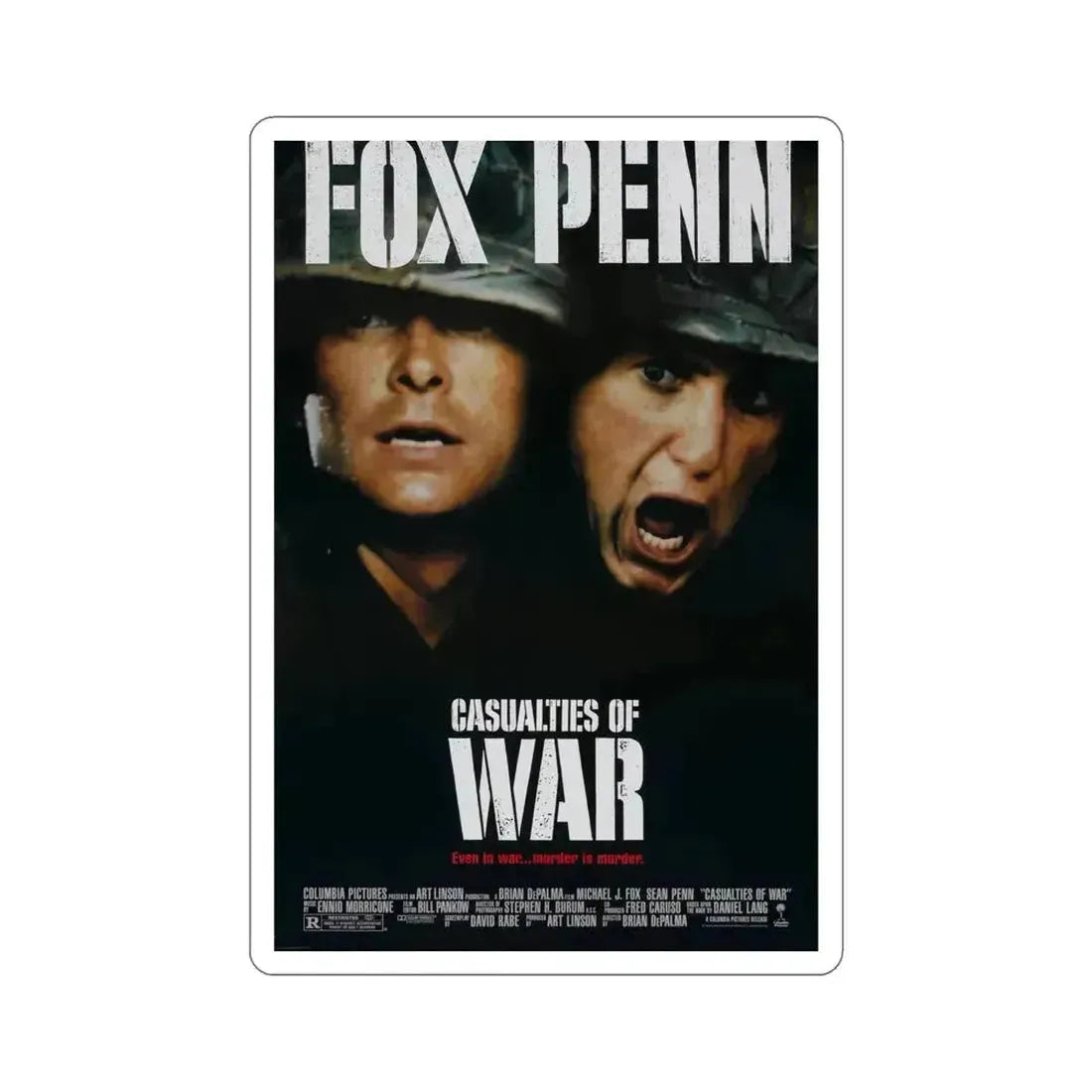 Casualties of War 1989 Movie Poster STICKER Vinyl Die-Cut Decal 6 Inch - The Sticker Space