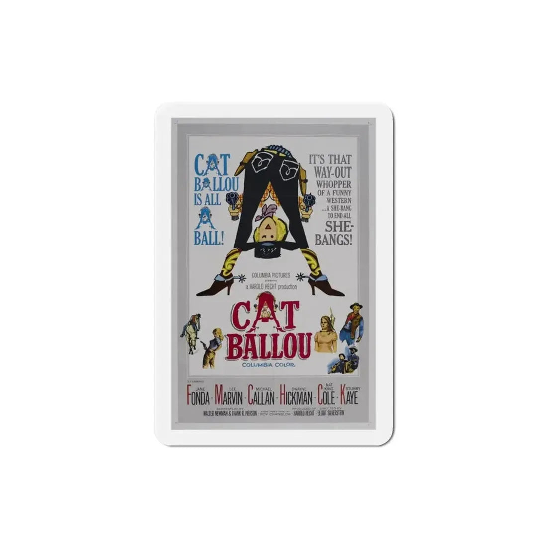 Cat Ballou 1965 Movie Poster Refrigerator Magnet - The Sticker Space