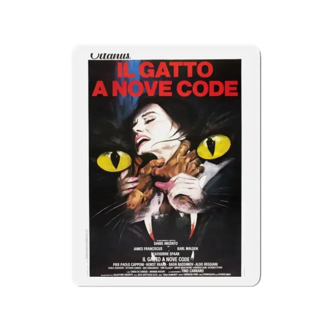 CAT O'NINE TAILS 1971 Movie Poster - Refrigerator Magnet - The Sticker Space