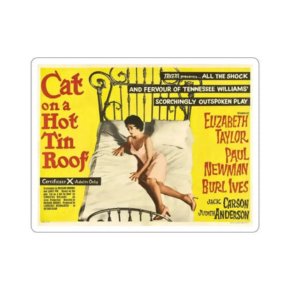 Cat on a Hot Tin Roof 1958 v2 Movie Poster STICKER Vinyl Die-Cut Decal 3 Inch - The Sticker Space