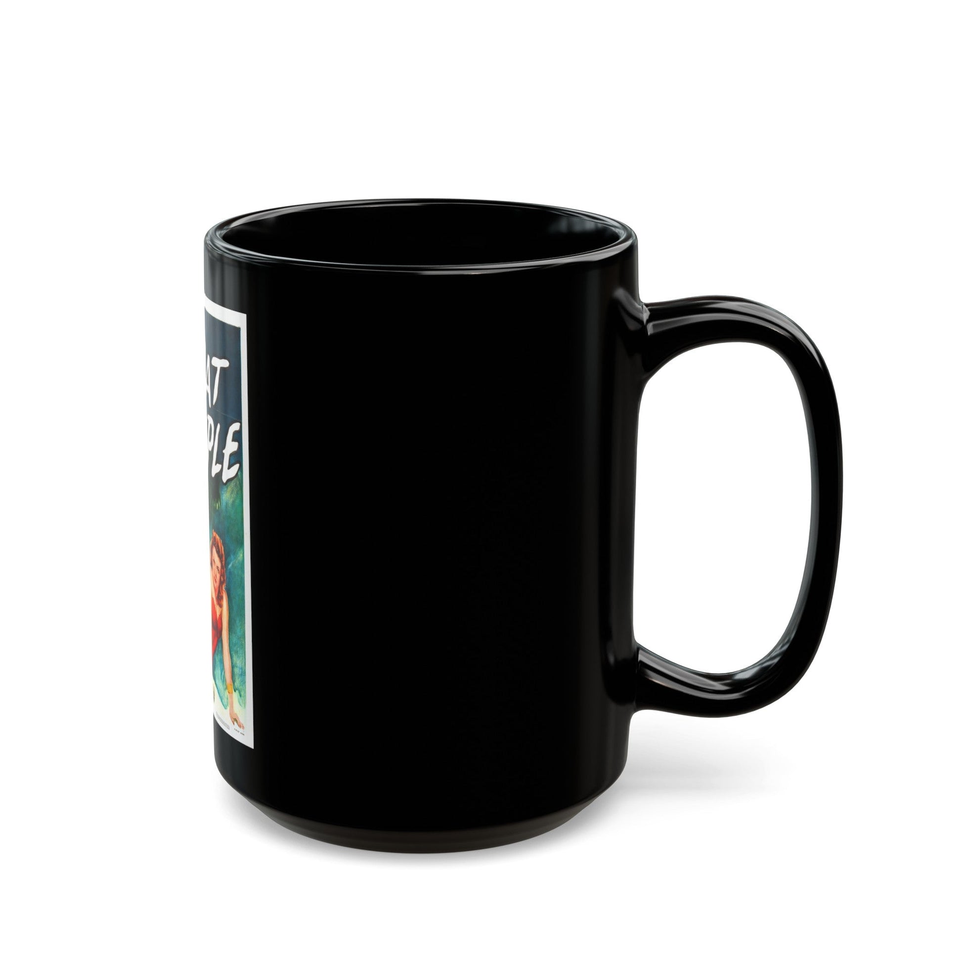 CAT PEOPLE 1942 Movie Poster - Black Coffee Mug-The Sticker Space