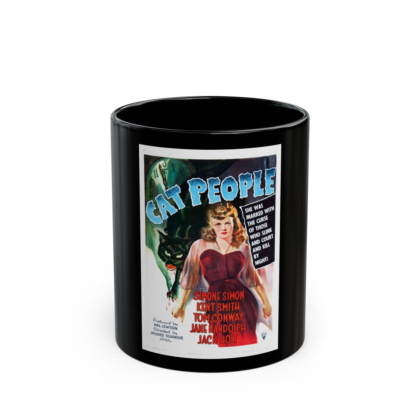 CAT PEOPLE (3) 1942 Movie Poster - Black Coffee Mug-11oz-The Sticker Space