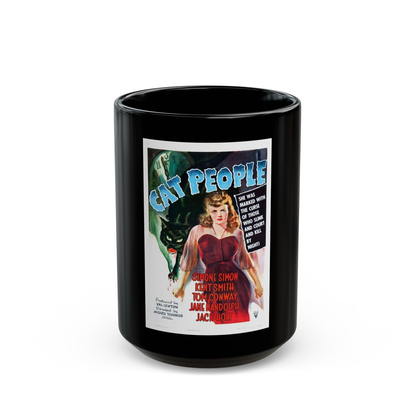 CAT PEOPLE (3) 1942 Movie Poster - Black Coffee Mug-15oz-The Sticker Space