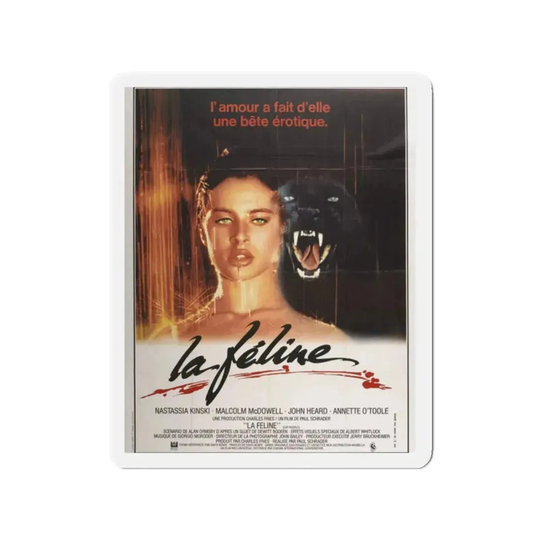 CAT PEOPLE (FRENCH) 1942 Movie Poster - Refrigerator Magnet 2 Inch - The Sticker Space