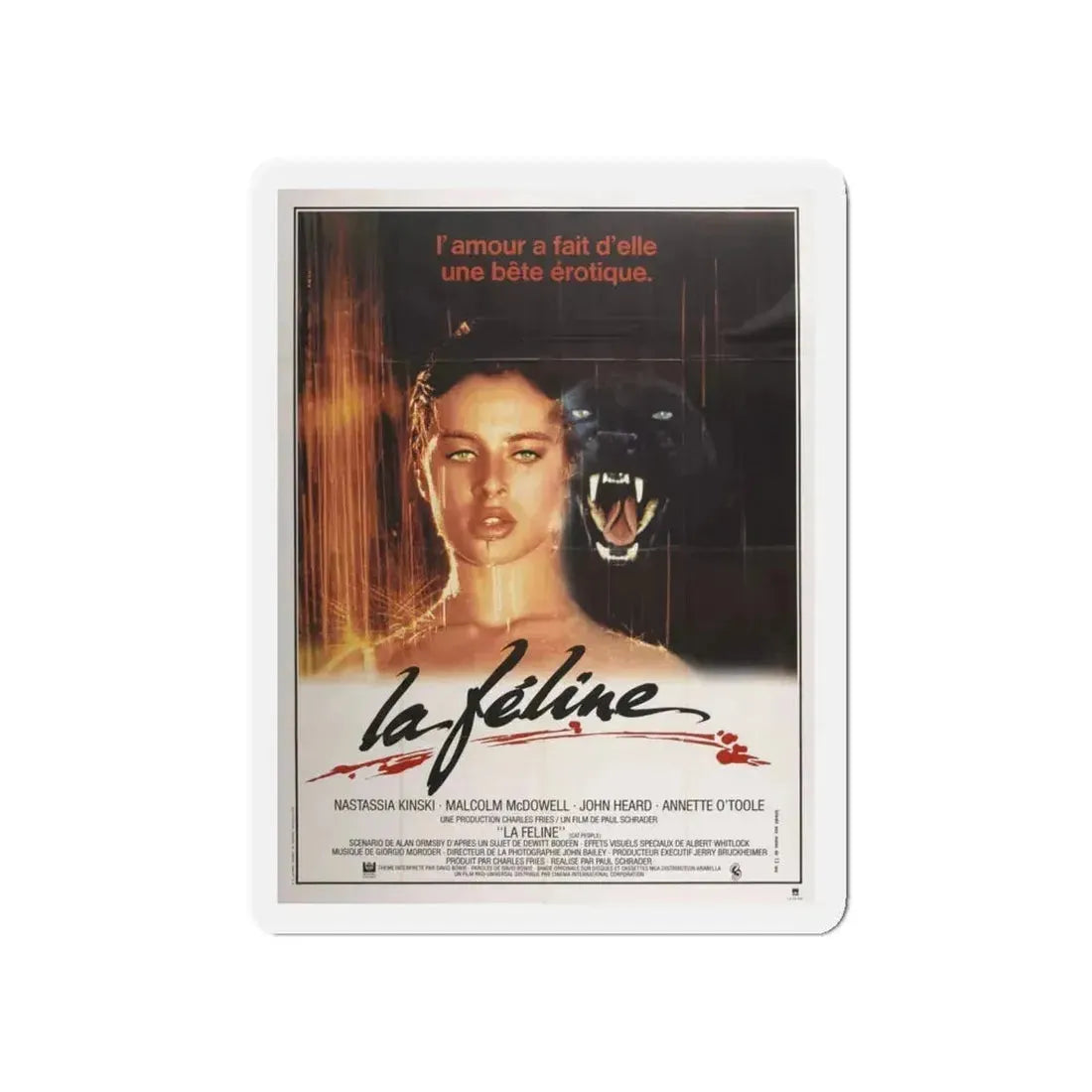 CAT PEOPLE (FRENCH) 1942 Movie Poster - Refrigerator Magnet 5 Inch - The Sticker Space