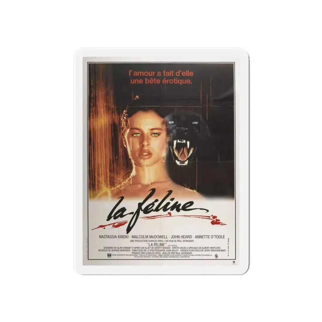 CAT PEOPLE (FRENCH) 1942 Movie Poster - Refrigerator Magnet 6 Inch - The Sticker Space