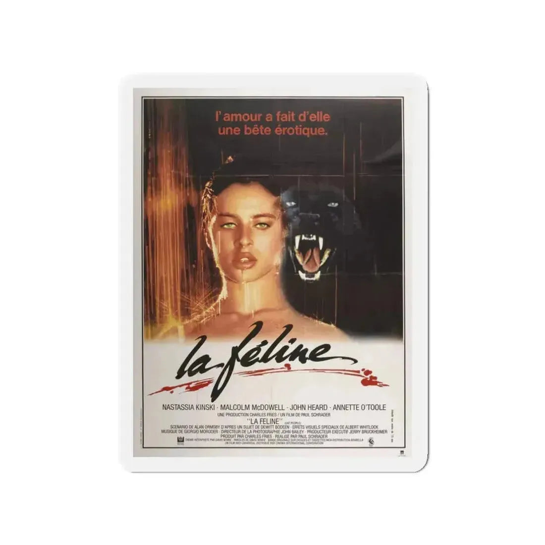 CAT PEOPLE (FRENCH) 1942 Movie Poster - Refrigerator Magnet - The Sticker Space