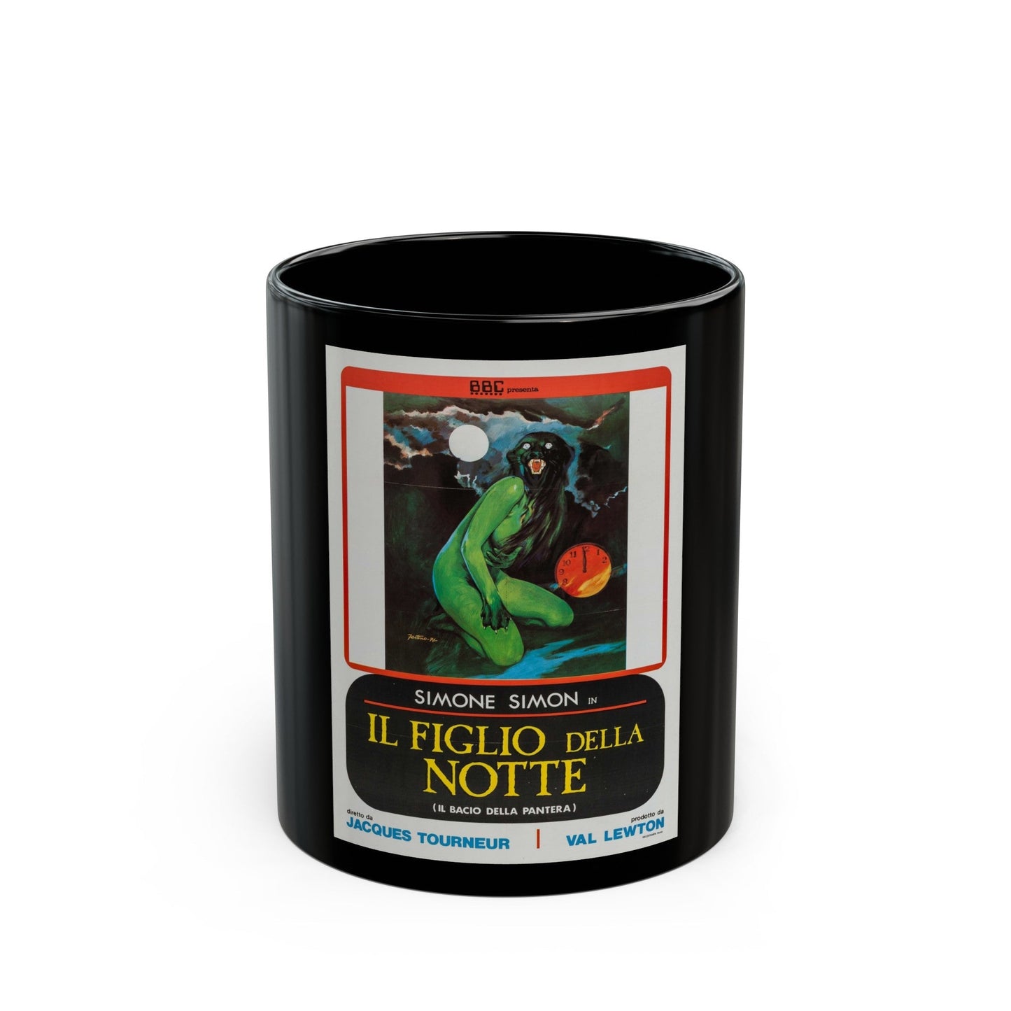 CAT PEOPLE (ITALIAN) 1942 Movie Poster - Black Coffee Mug-11oz-The Sticker Space