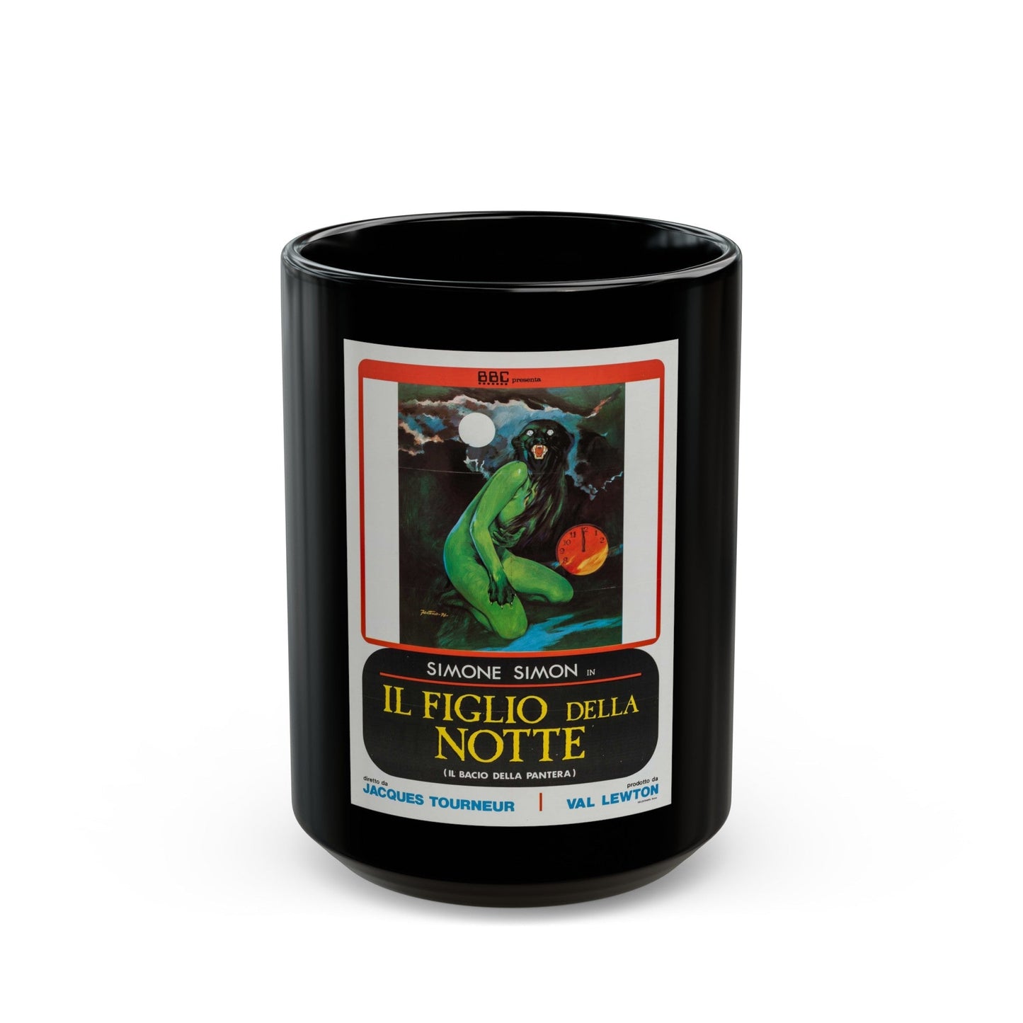 CAT PEOPLE (ITALIAN) 1942 Movie Poster - Black Coffee Mug-15oz-The Sticker Space