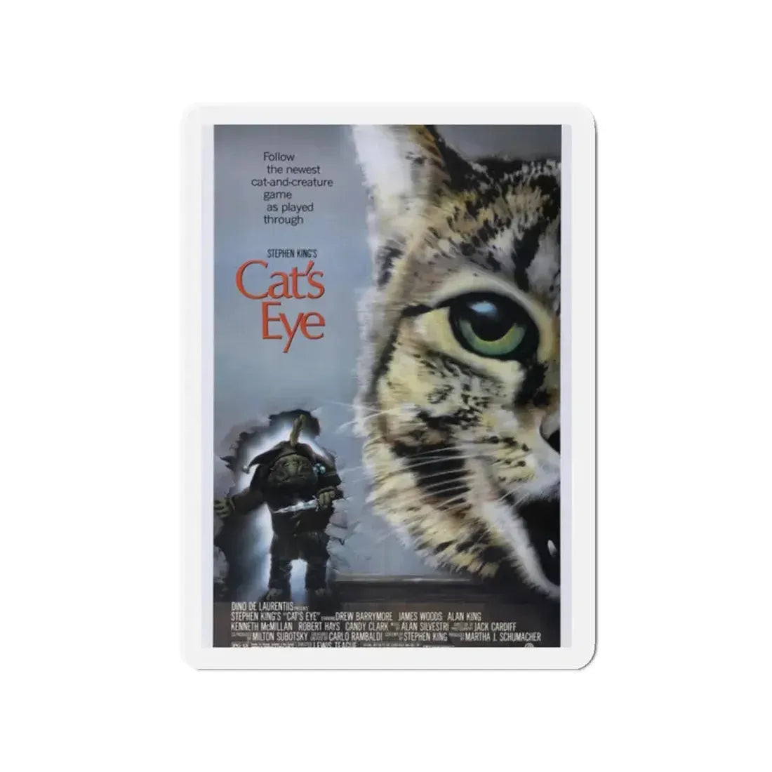 CAT'S EYE 1985 Movie Poster - Refrigerator Magnet 2 Inch - The Sticker Space