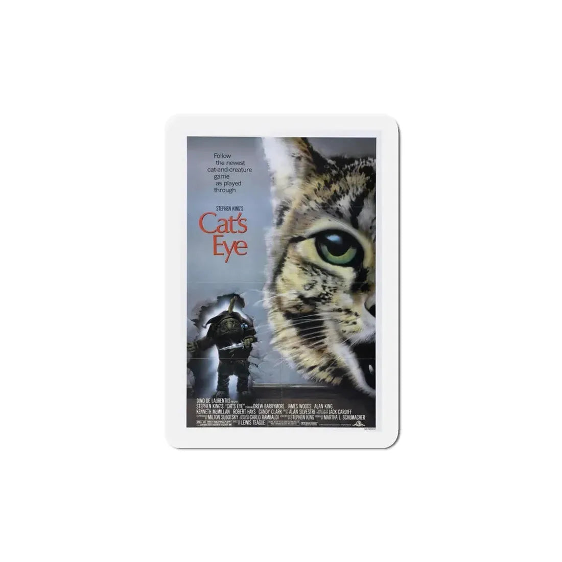 Cat's Eye 1985 Movie Poster Refrigerator Magnet 5 Inch - The Sticker Space