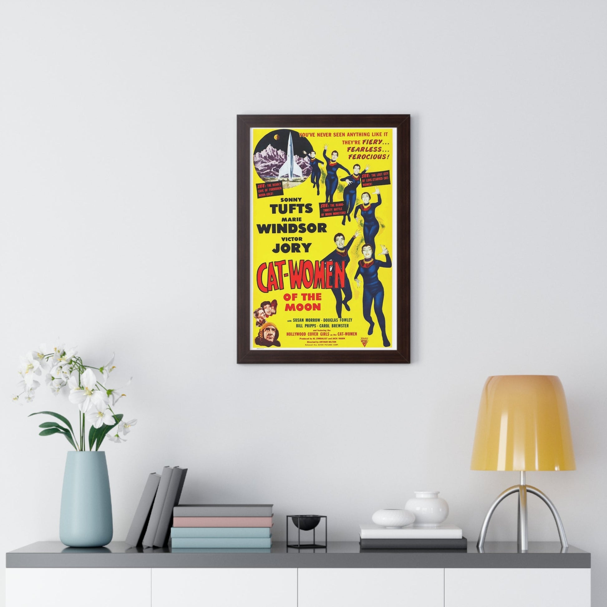 CAT-WOMEN OF THE MOON 1953 - Framed Movie Poster-The Sticker Space