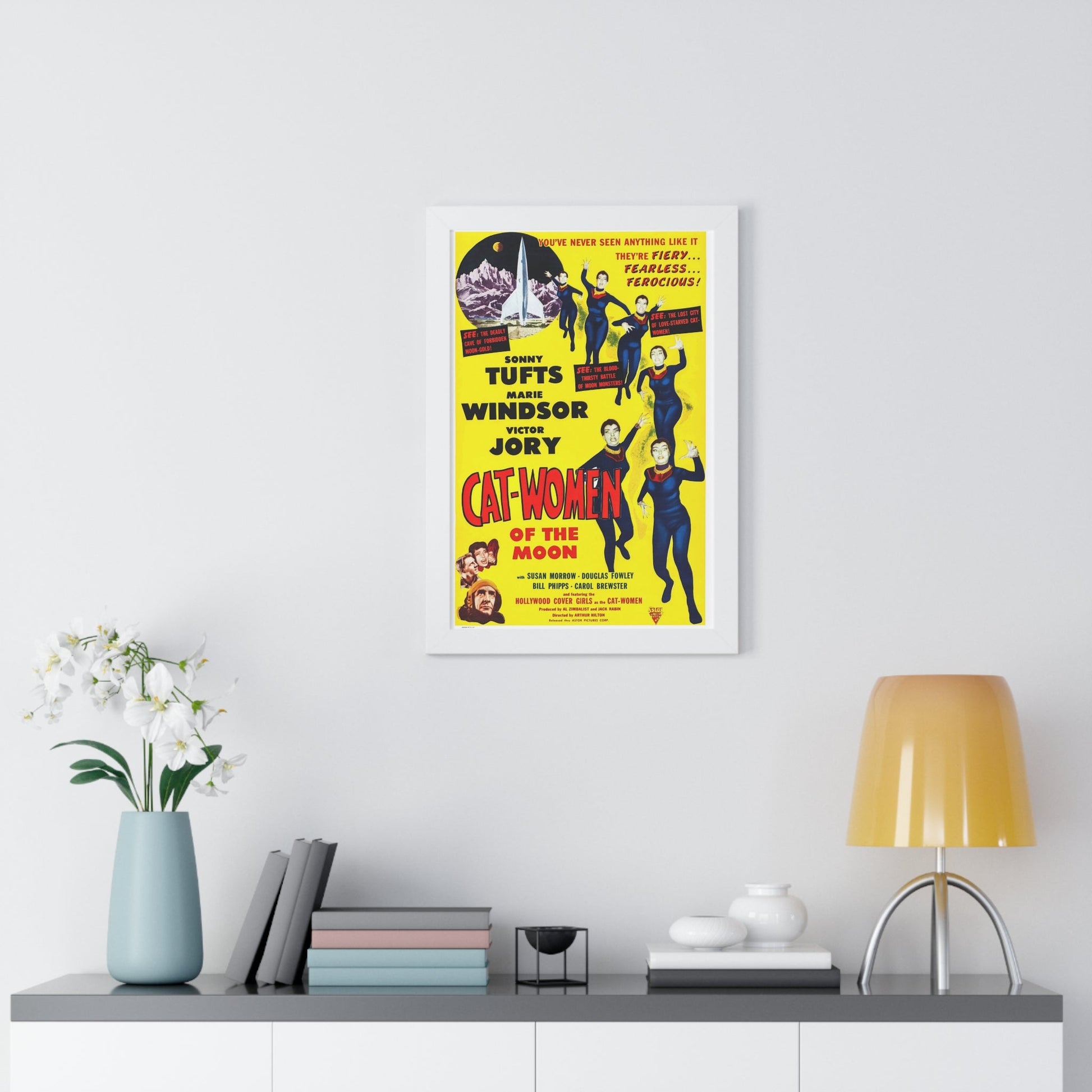 CAT-WOMEN OF THE MOON 1953 - Framed Movie Poster-The Sticker Space