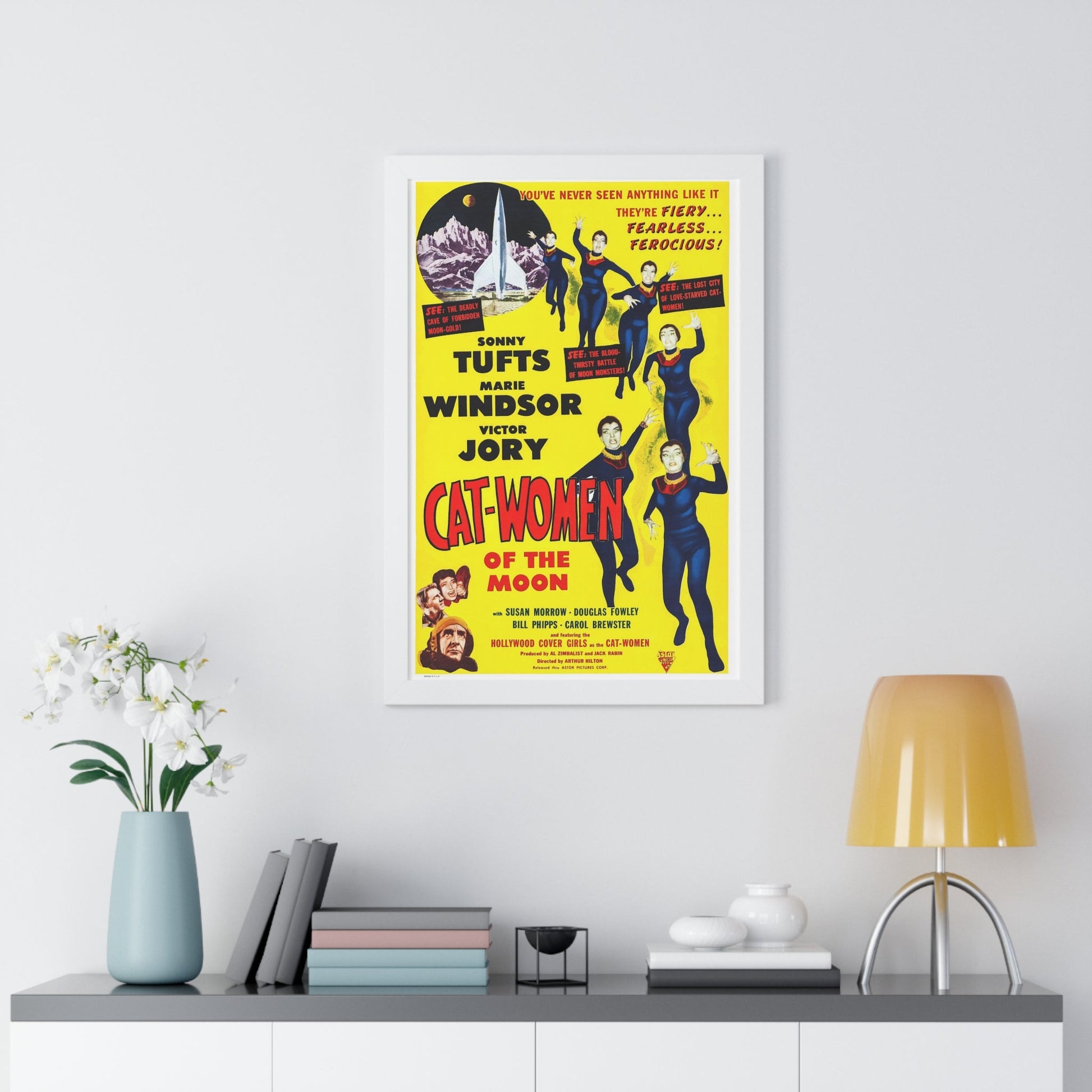 CAT-WOMEN OF THE MOON 1953 - Framed Movie Poster-The Sticker Space