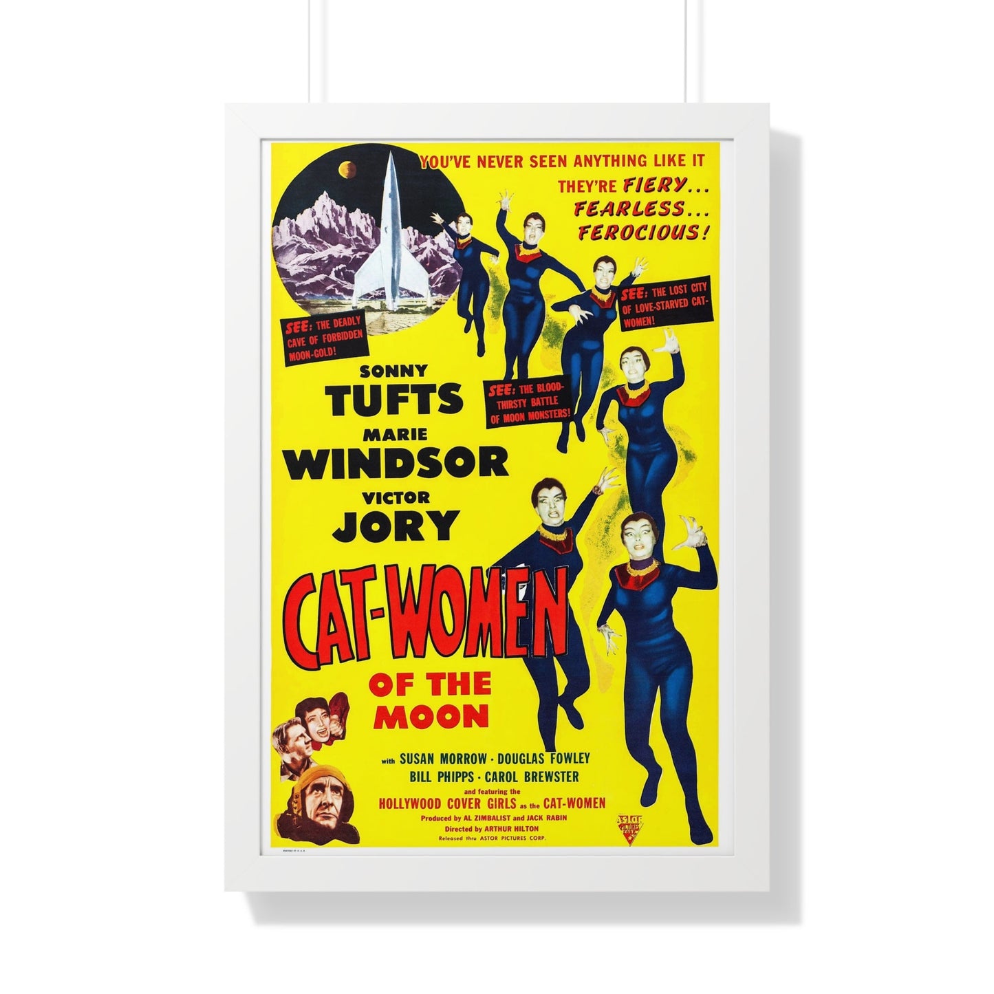 CAT-WOMEN OF THE MOON 1953 - Framed Movie Poster-20" x 30"-The Sticker Space