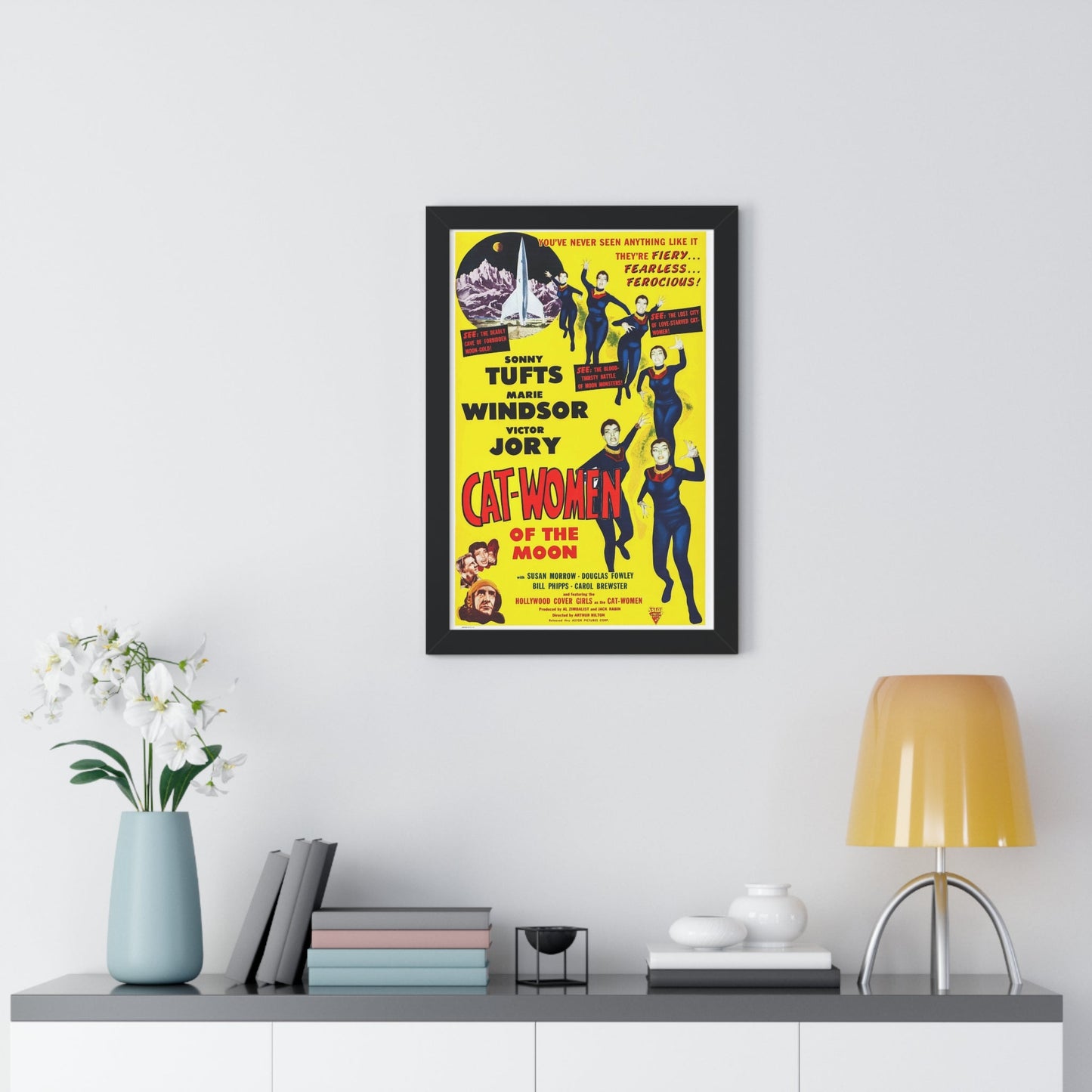 CAT-WOMEN OF THE MOON 1953 - Framed Movie Poster-The Sticker Space