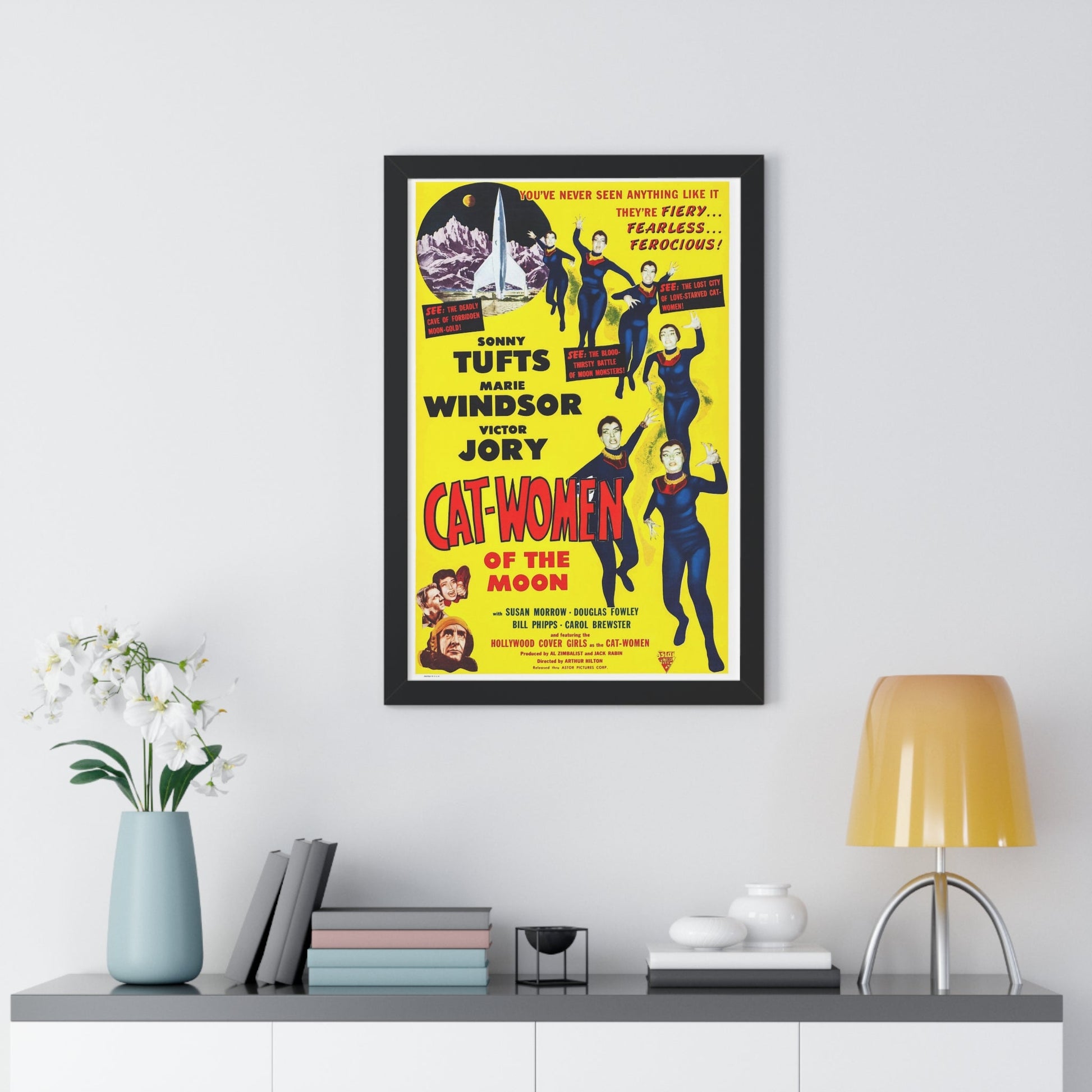 CAT-WOMEN OF THE MOON 1953 - Framed Movie Poster-The Sticker Space