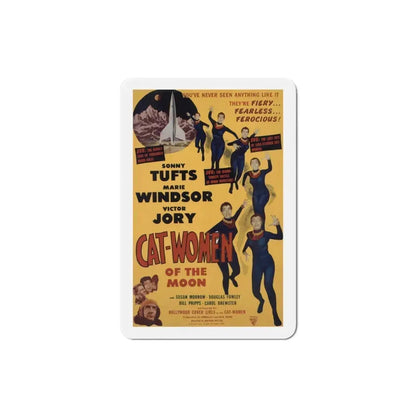 Cat Women of the Moon 1953 Movie Poster Refrigerator Magnet 3 Inch - The Sticker Space