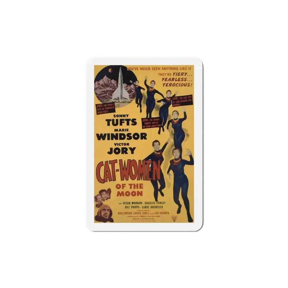 Cat Women of the Moon 1953 Movie Poster Refrigerator Magnet 5 Inch - The Sticker Space