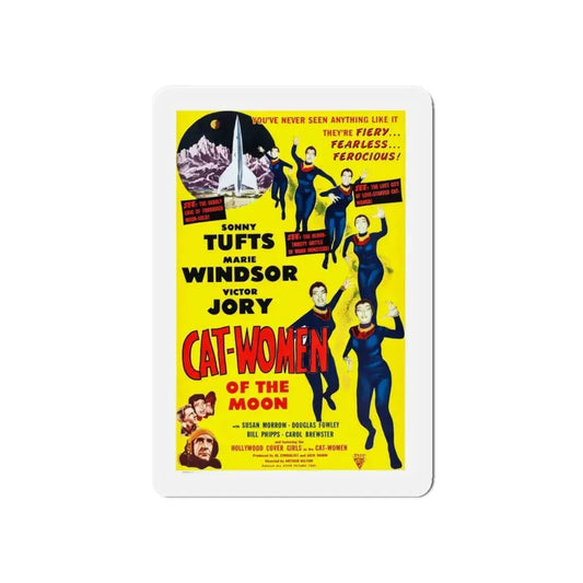CAT-WOMEN OF THE MOON 1953 Movie Poster - Refrigerator Magnet 6 Inch - The Sticker Space