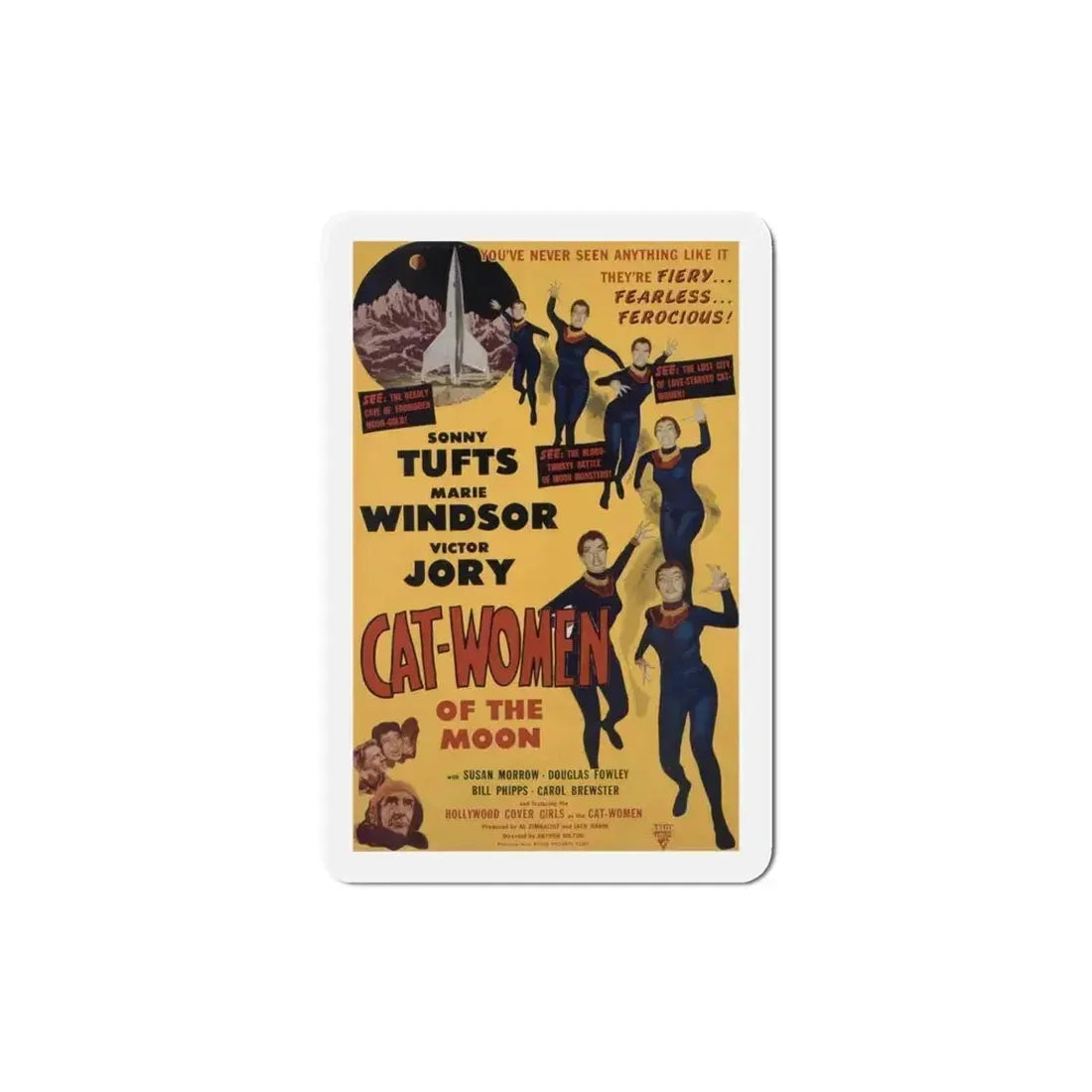 Cat Women of the Moon 1953 Movie Poster Refrigerator Magnet - The Sticker Space