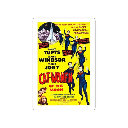 CAT-WOMEN OF THE MOON 1953 Movie Poster STICKER Vinyl Die-Cut Decal 5 Inch - The Sticker Space