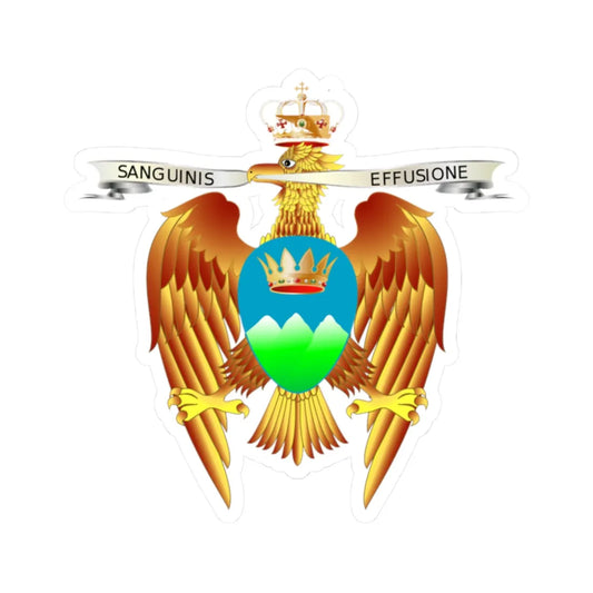 CatanzaroCoA (Italy) (Coat of Arms) STICKER Vinyl Kiss-Cut Decal 2 Inch White - The Sticker Space