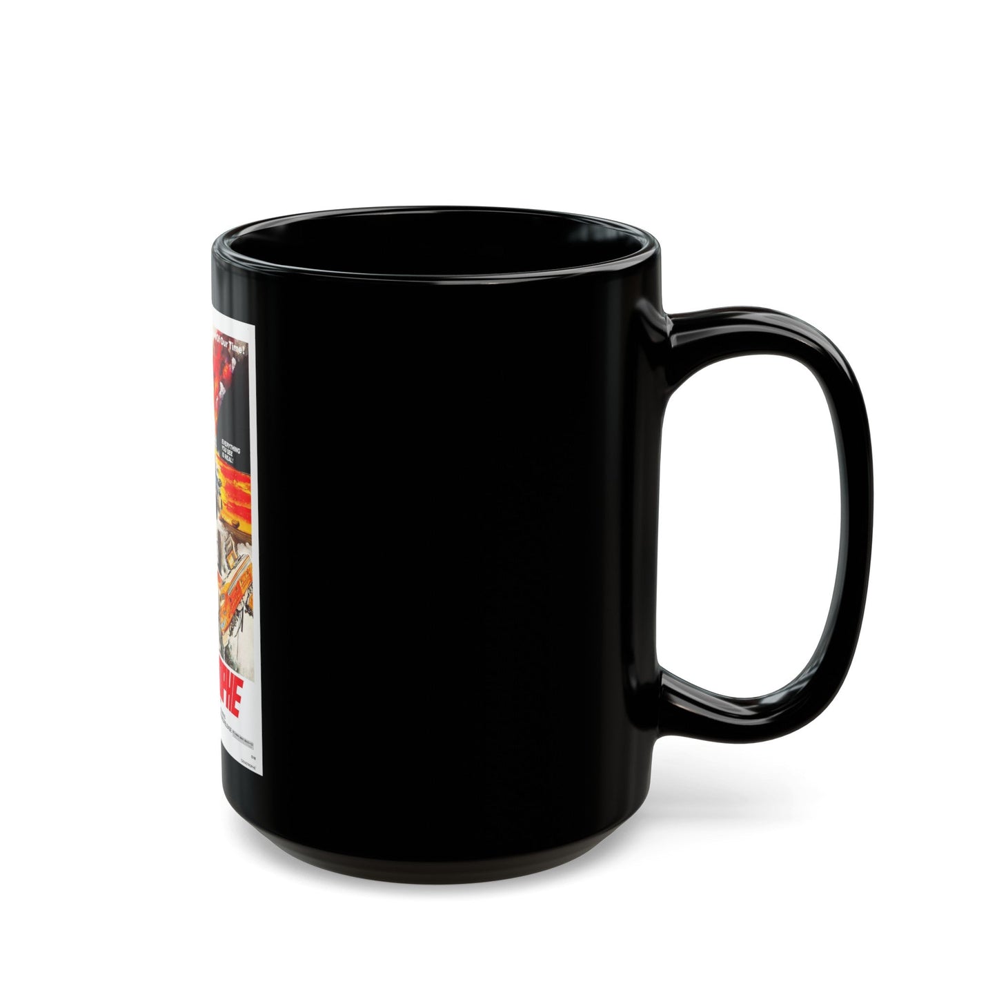 CATASTROPHE 1977 Movie Poster - Black Coffee Mug-The Sticker Space