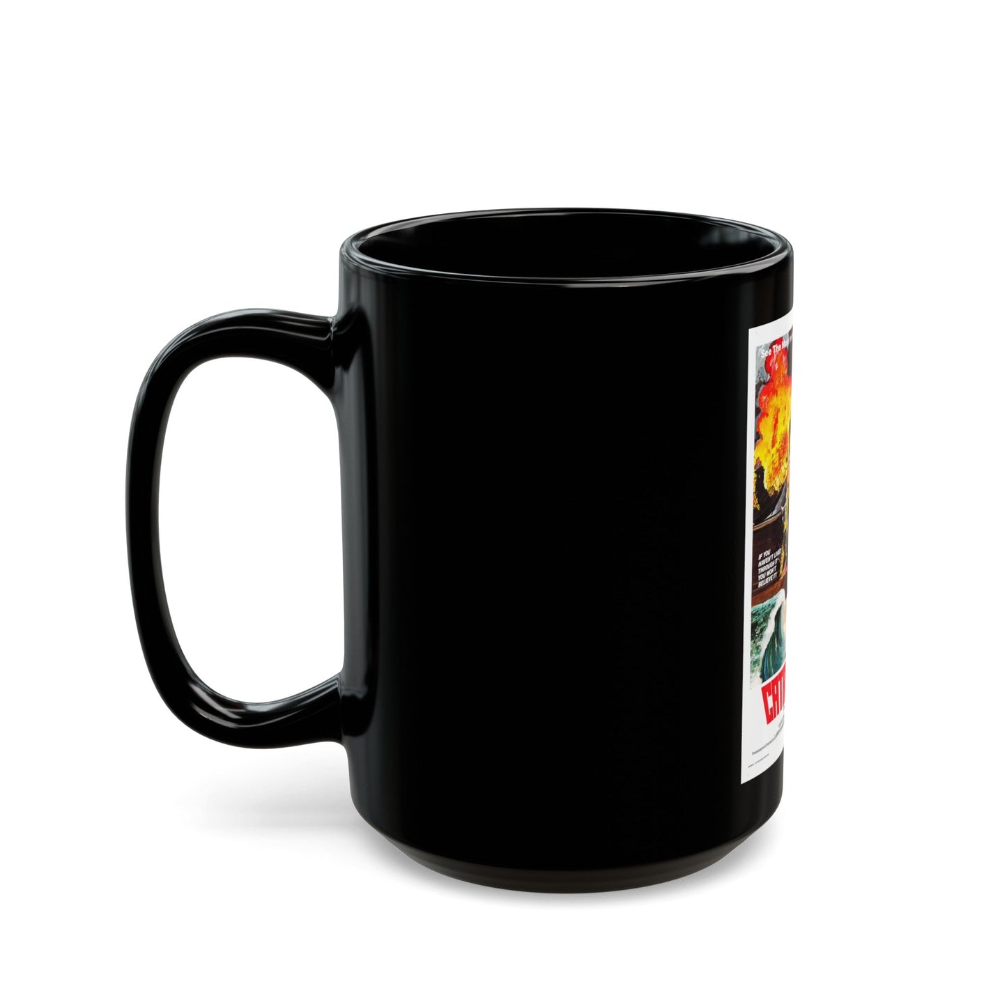 CATASTROPHE 1977 Movie Poster - Black Coffee Mug-The Sticker Space