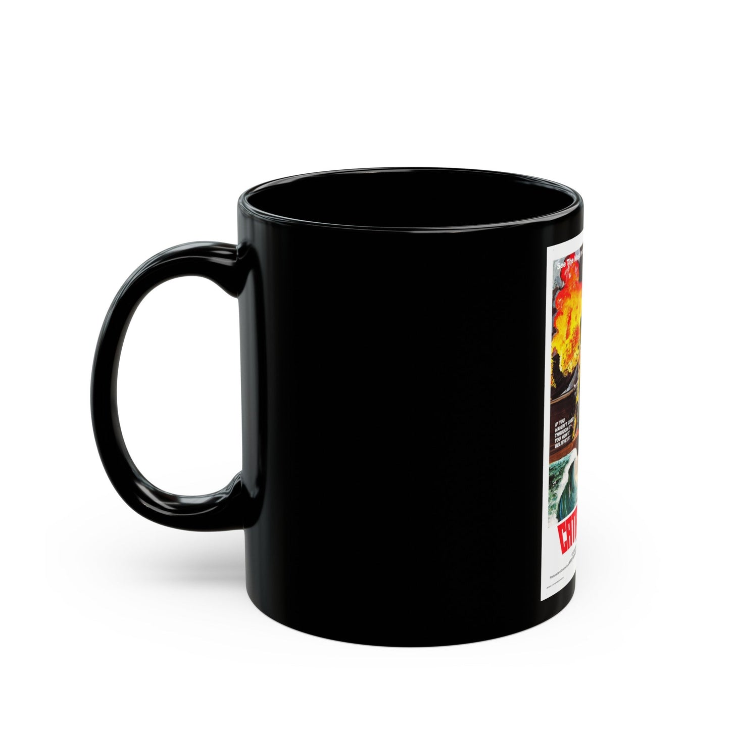 CATASTROPHE 1977 Movie Poster - Black Coffee Mug-The Sticker Space