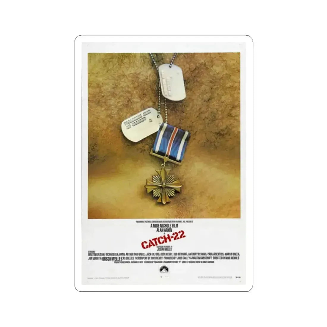 Catch 22 1970 Movie Poster - STICKER Vinyl Kiss-Cut Decal 2 Inch White - The Sticker Space