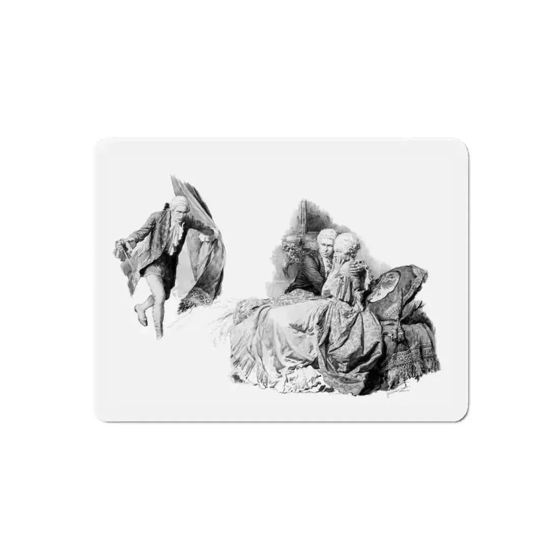 Catherine the Great, Lovers Discovered (Magazine Illustration) Refrigerator Magnet 6 Inch Die-Cut - The Sticker Space