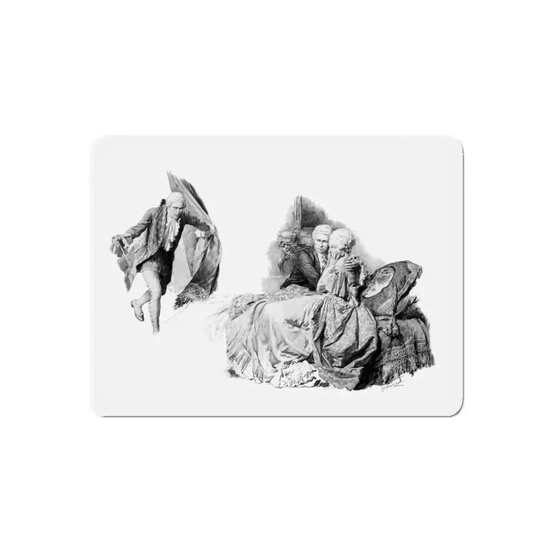 Catherine the Great, Lovers Discovered (Magazine Illustration) Refrigerator Magnet - The Sticker Space