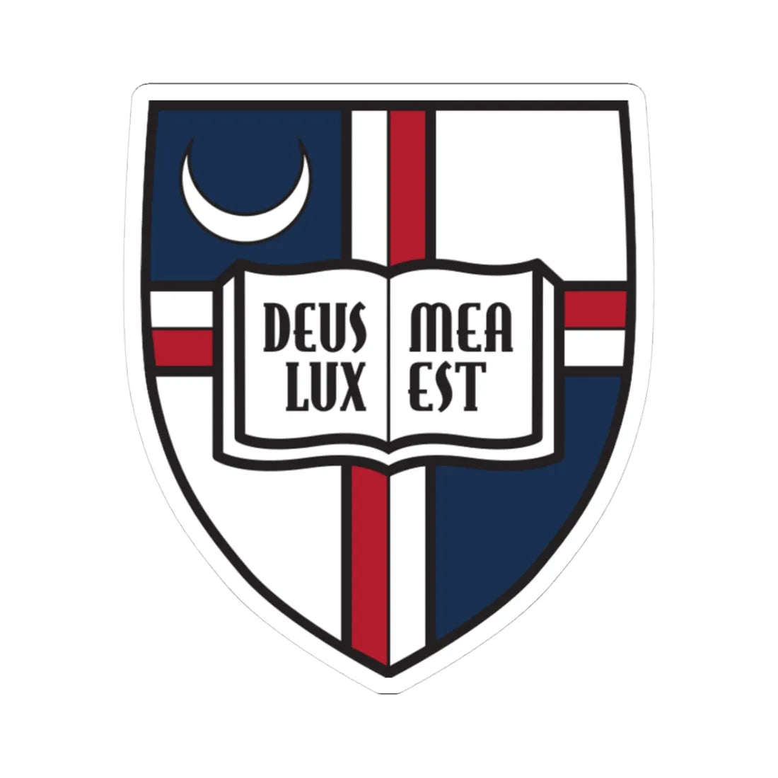 Catholic University Logo (United States) (Coat of Arms) STICKER Vinyl Kiss-Cut Decal 3 Inch White - The Sticker Space