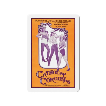 CATHOUSE COWGIRLS (BLAZING STEWARDESSES) 1975 Movie Poster - Refrigerator Magnet 3 Inch - The Sticker Space